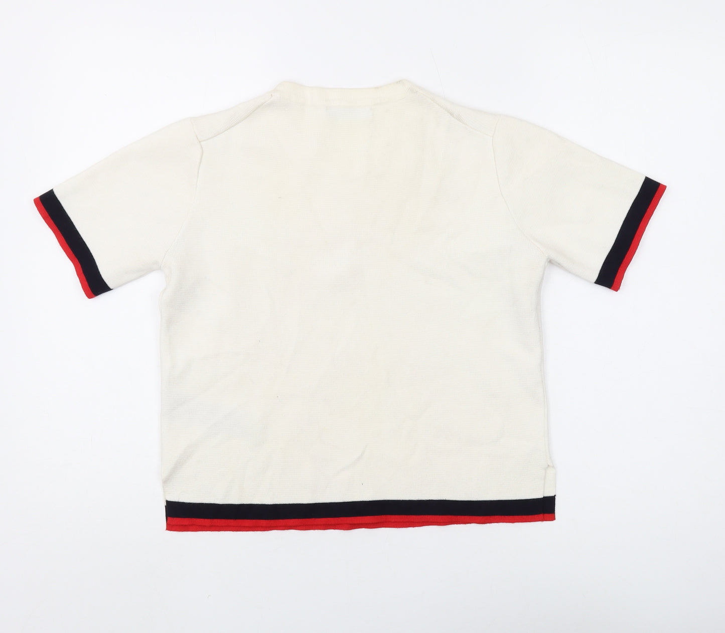 Zara Women's Ivory Pullover Jumper Size 12 Knit