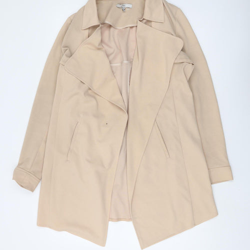 Next Women's Beige Belted Mid-Length Coat Size 10