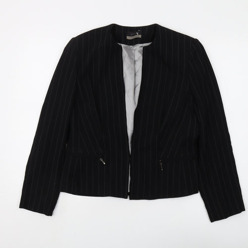 Principles Women's Black Pinstripe Blazer Size 14
