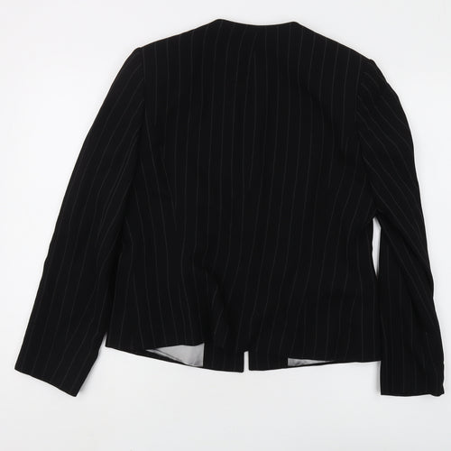 Principles Women's Black Pinstripe Blazer Size 14