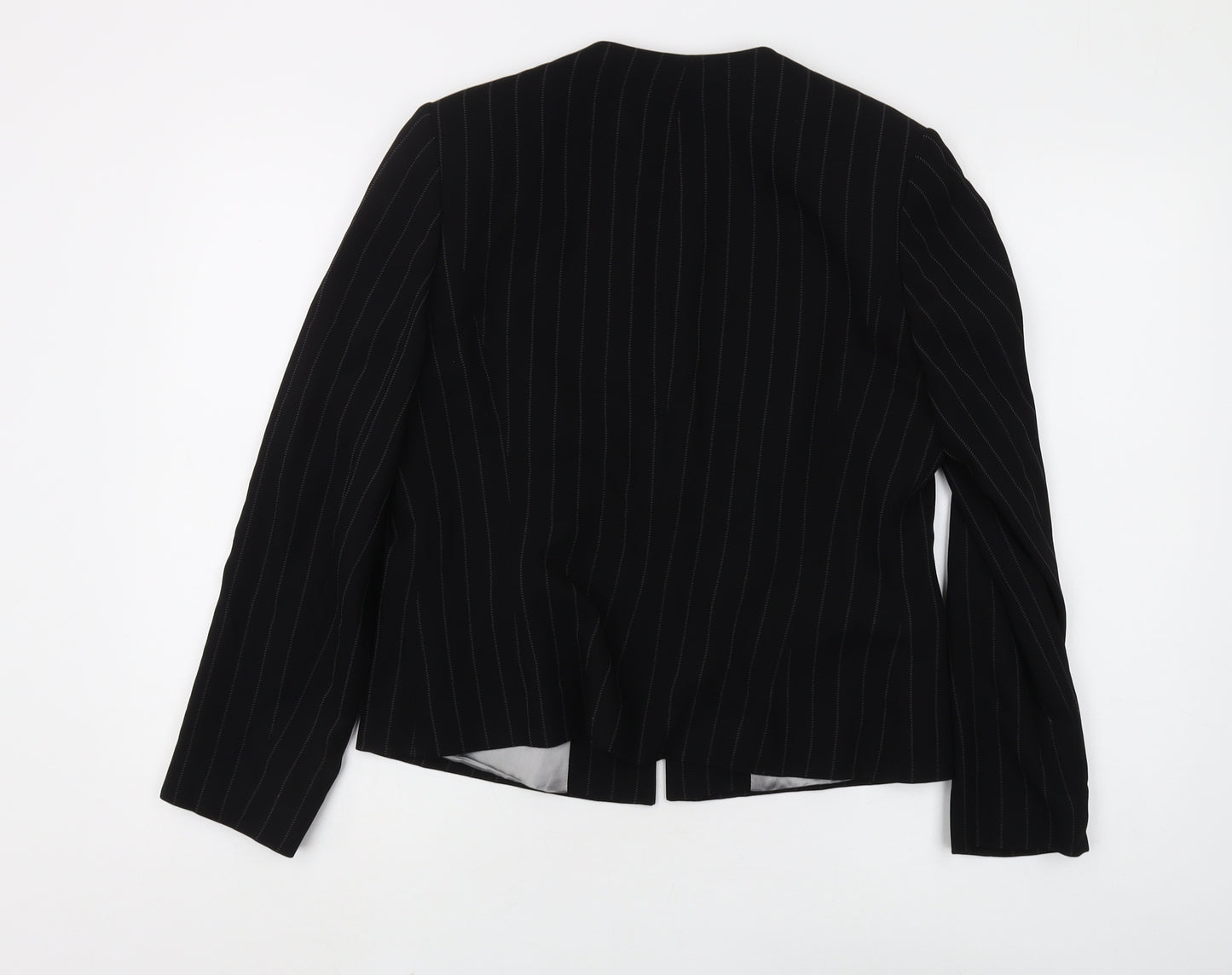 Principles Women's Black Pinstripe Blazer Size 14