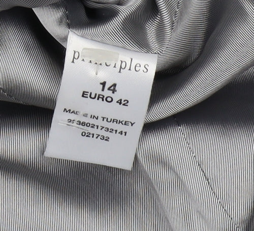 Principles Women's Black Pinstripe Blazer Size 14
