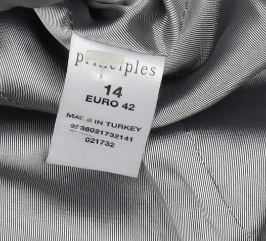 Principles Women's Black Pinstripe Blazer Size 14