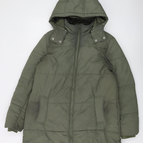 John Lewis Women's Green Puffer Jacket Size 14