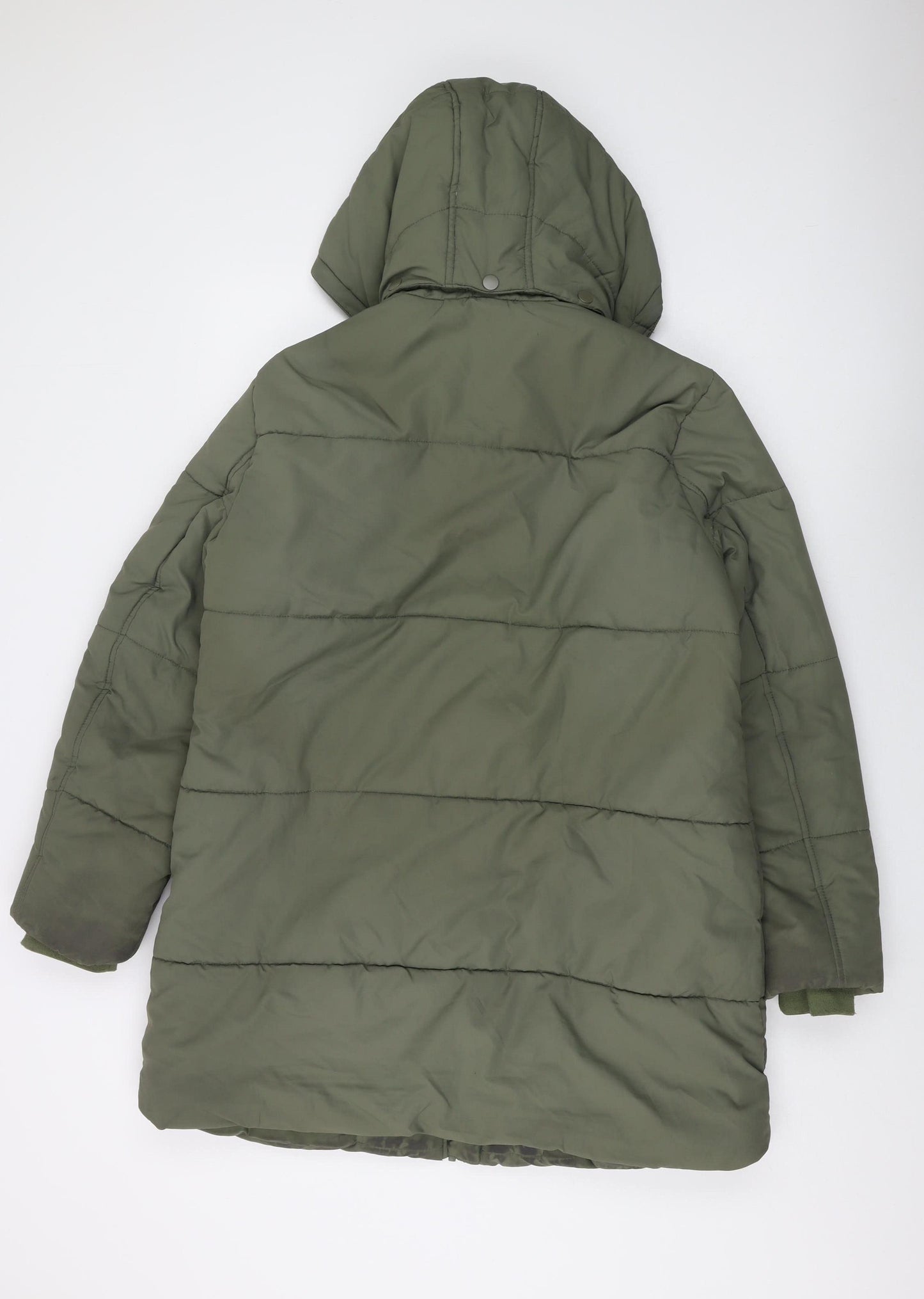 John Lewis Women's Green Puffer Jacket Size 14