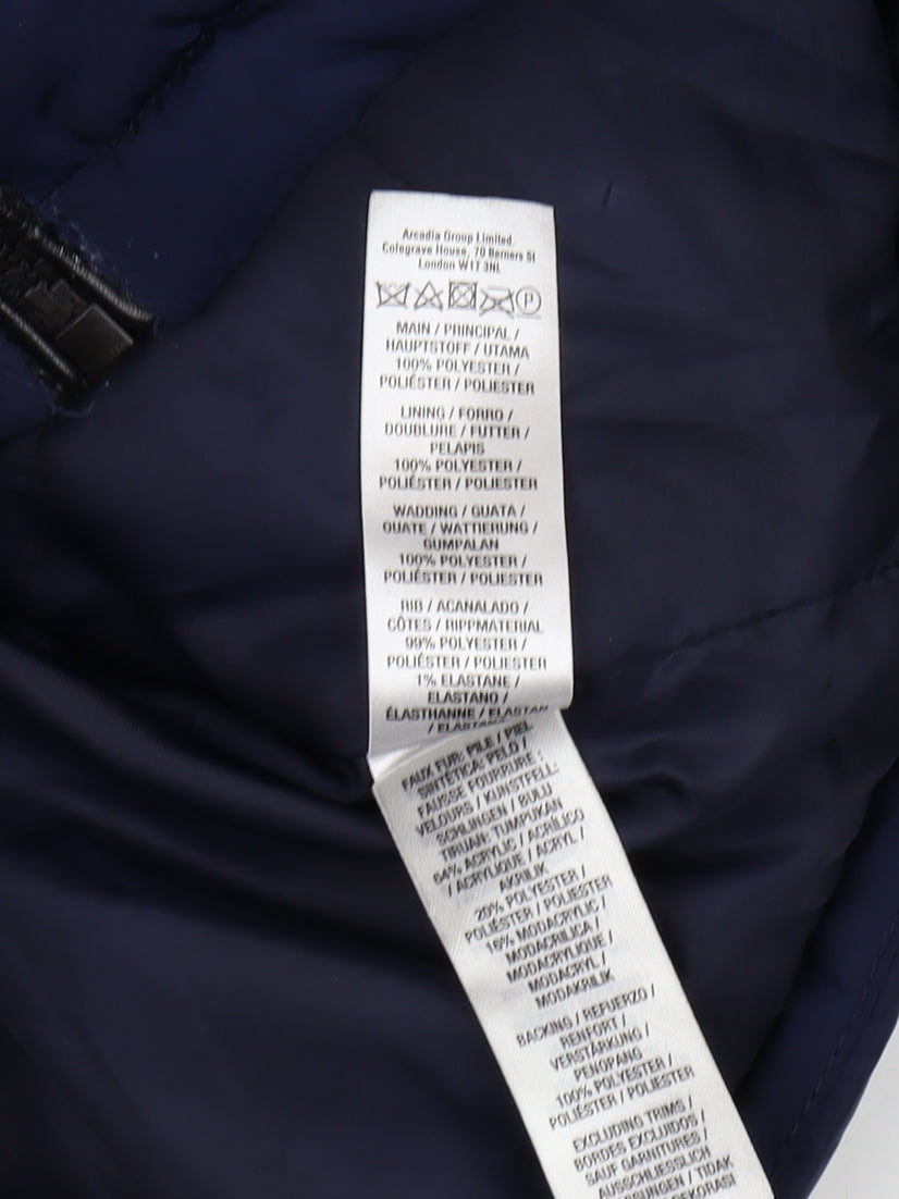 Dorothy Perkins Women's Blue Puffer Jacket Size 14