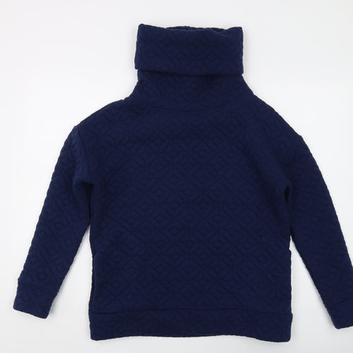 GapFit Women's Blue Geometric Mock Neck Sweatshirt XS