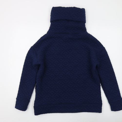 GapFit Women's Blue Geometric Mock Neck Sweatshirt XS