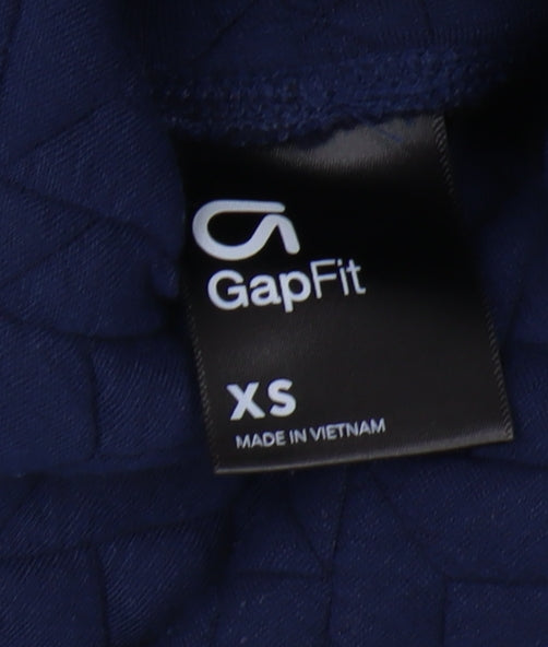 GapFit Women's Blue Geometric Mock Neck Sweatshirt XS