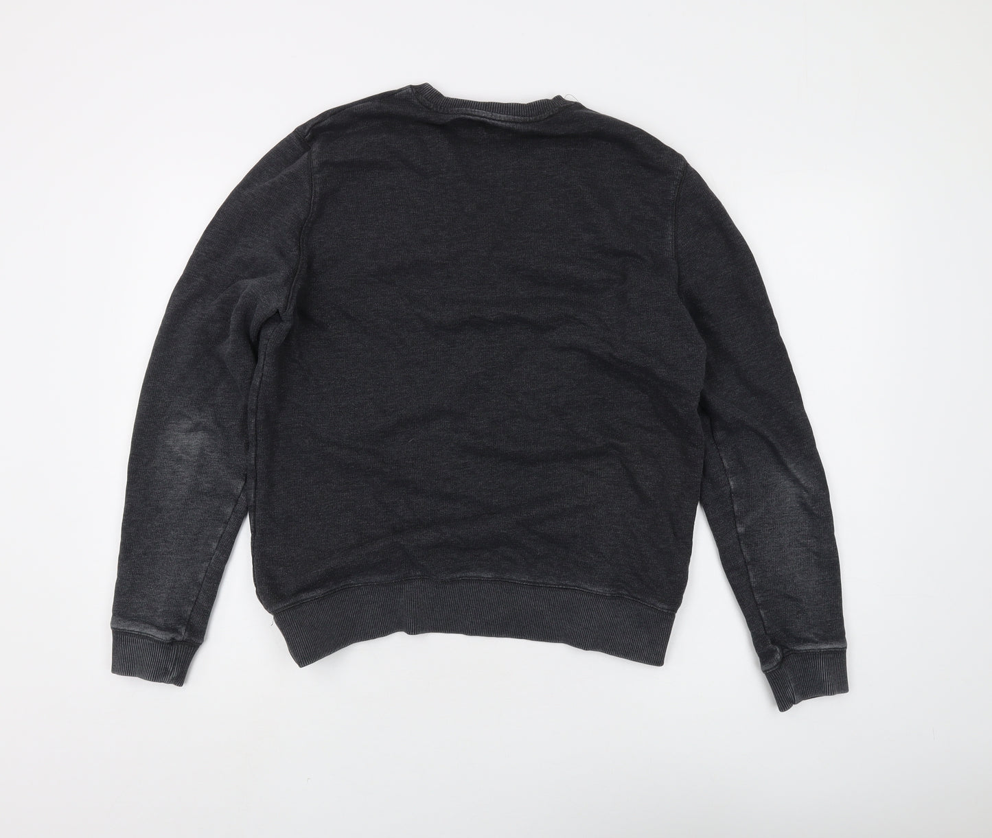 ASOS Men's Black Pullover Sweatshirt L Cotton Blend