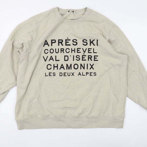 Marks and Spencer Beige Men's Sweatshirt, Size L
