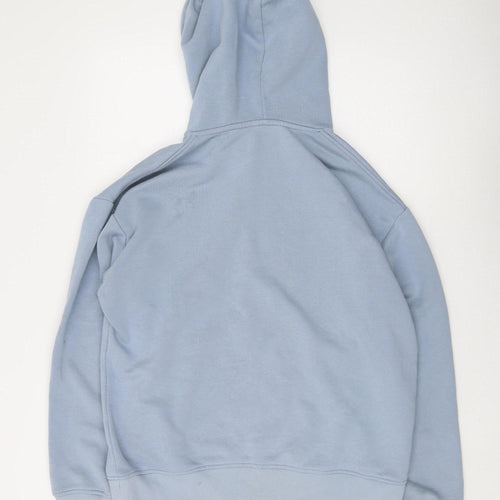 Zara Men's Blue Pullover Hoodie, Size M, Autumn Style