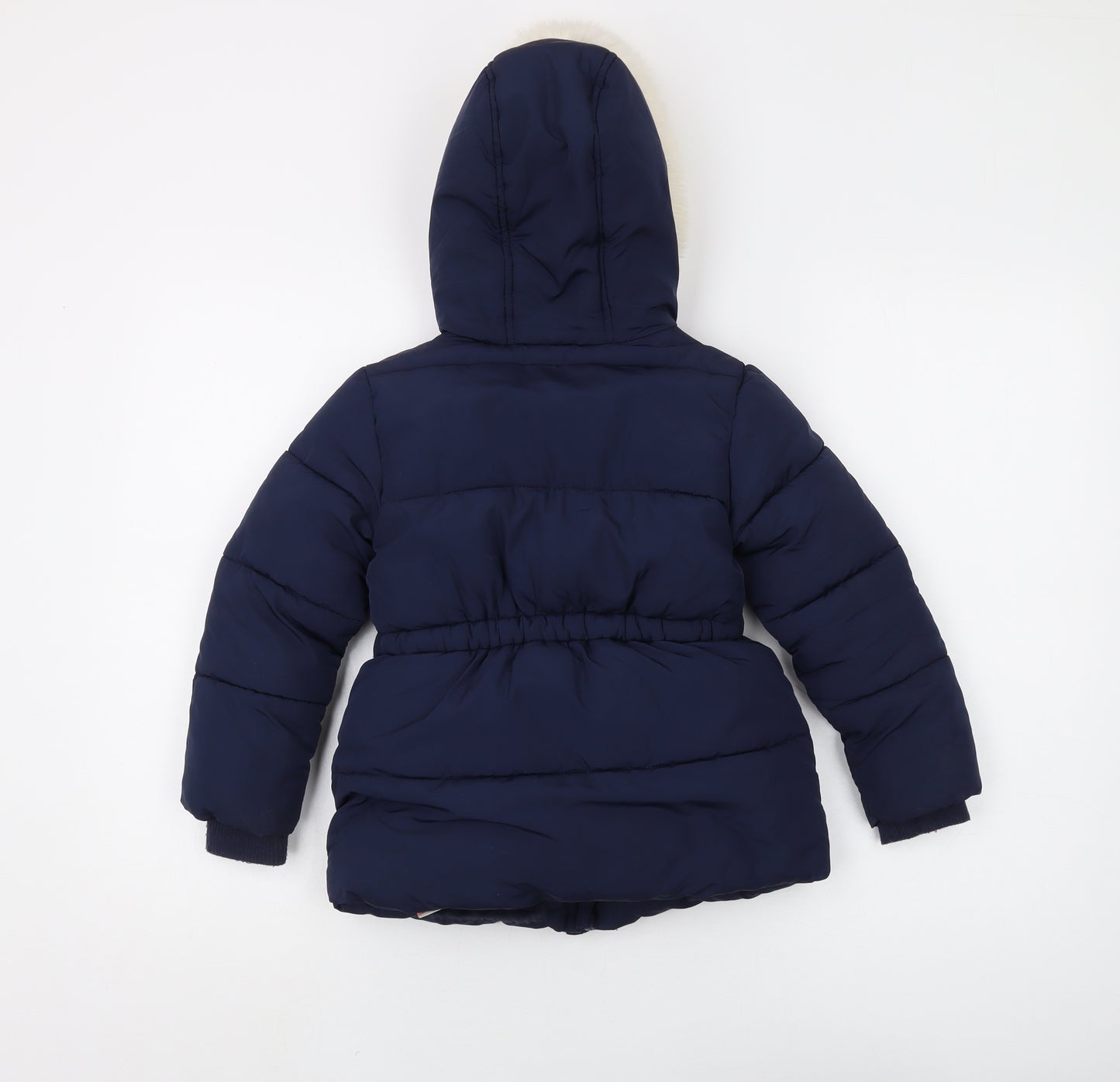 Marks and Spencer Girls Blue Puffer Jacket 4-5 Years