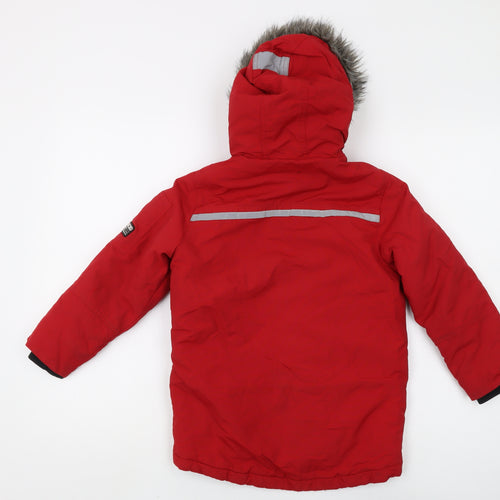 Next Boys Red Puffer Jacket, 6 Years, Hooded Winter Coat