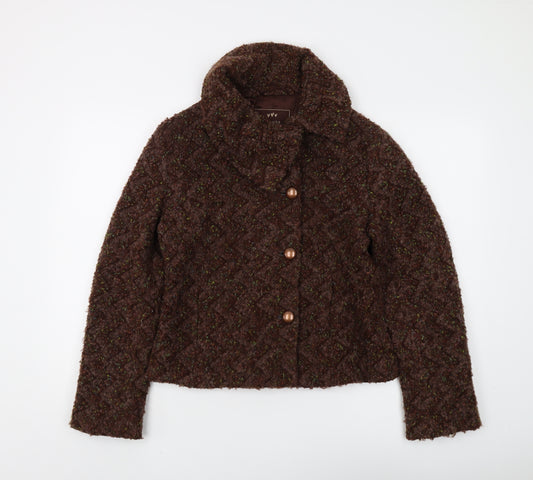 Per Una Women's Brown Herringbone Jacket, Size 12