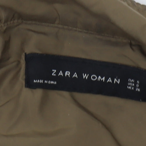 Zara Women's Brown Military Jacket UK 8