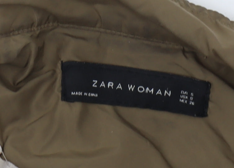 Zara Women's Brown Military Jacket UK 8