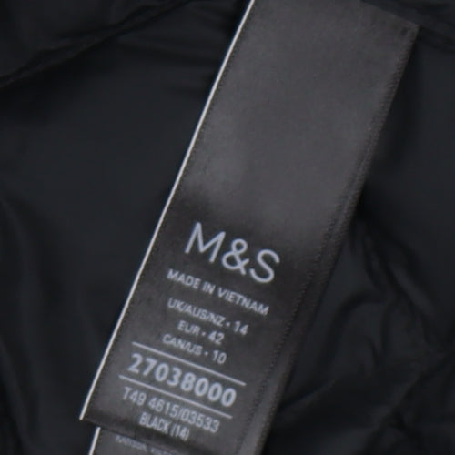 Marks and Spencer Women's Black Puffer Jacket Size 14