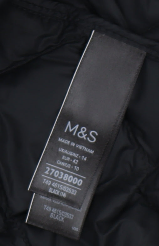 Marks and Spencer Women's Black Puffer Jacket Size 14