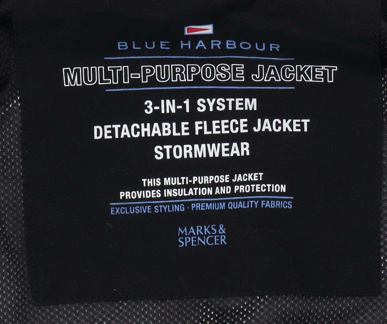 Marks and Spencer Men's Black Large 3-in-1 Jacket