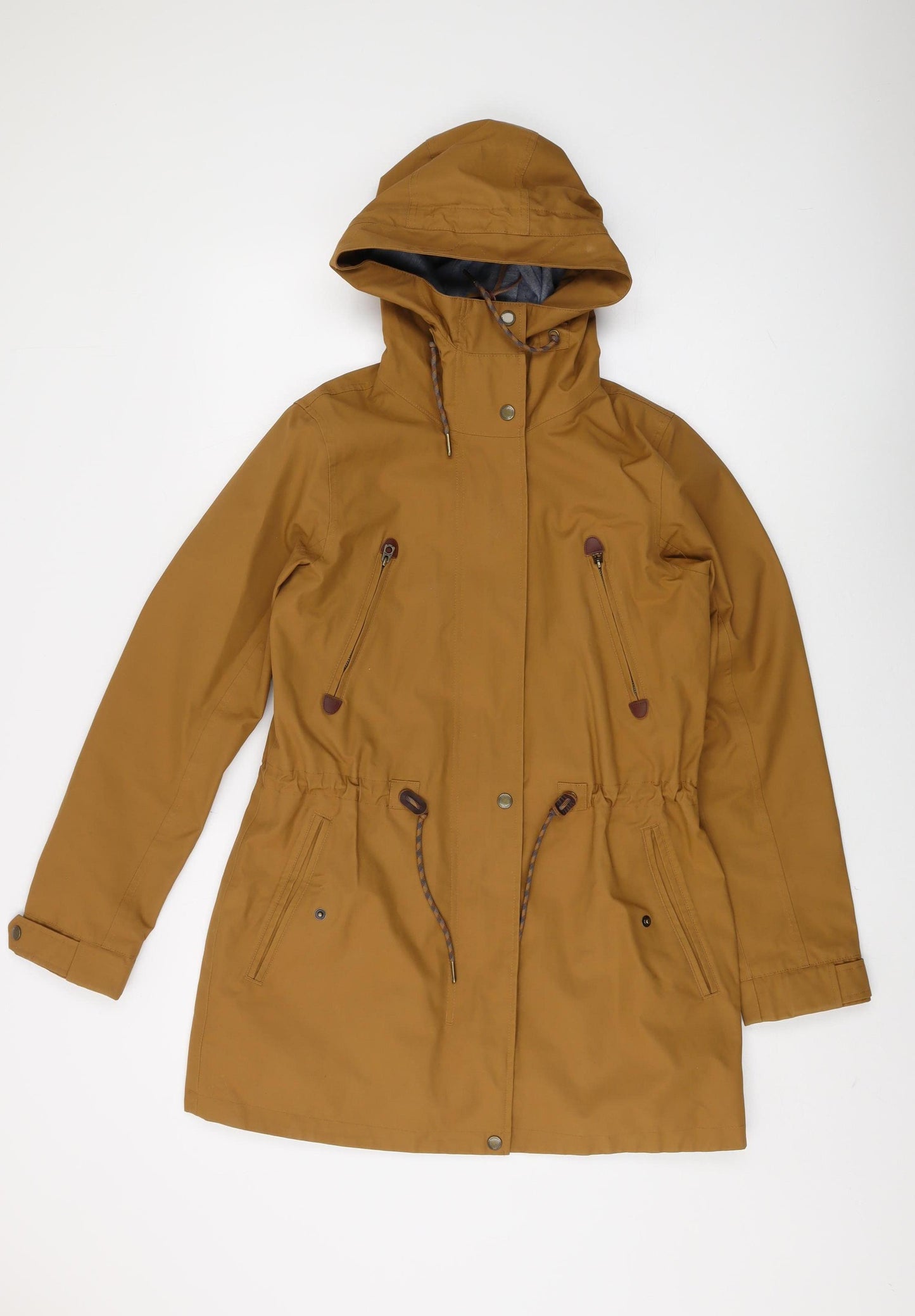 Fat Face Women's Brown Waterproof Hooded Rain Coat