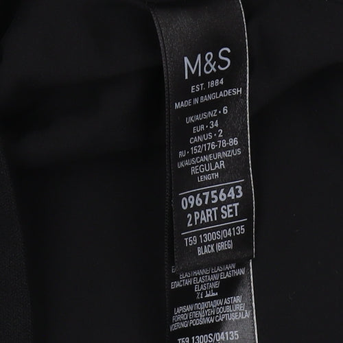Marks and Spencer Women Black Knee Length Pencil Skirt