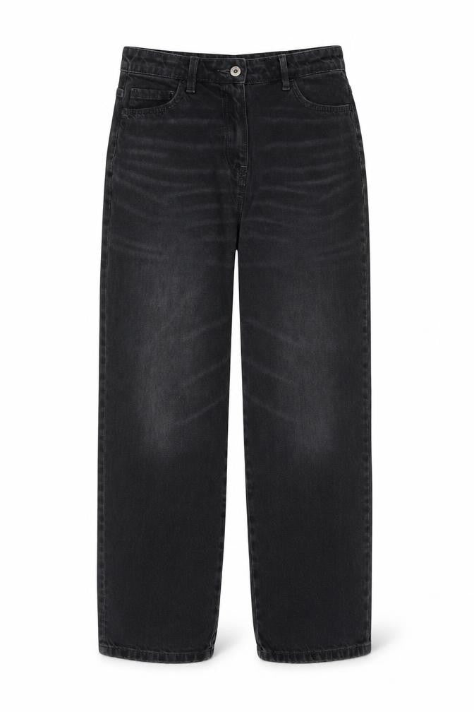 Front view of Collusion Women's Black Straight Jeans, size 10