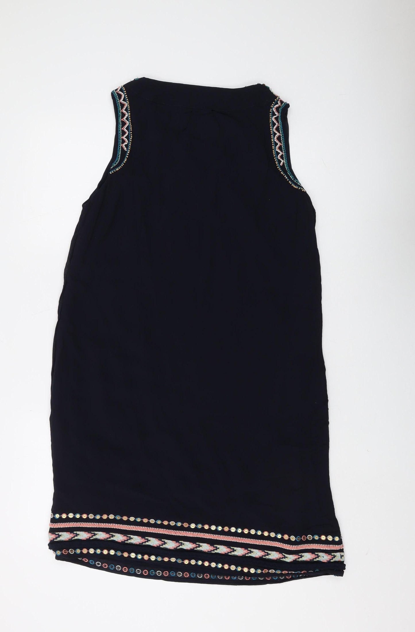 Monsoon Women's Black Embroidered Shift Dress 14