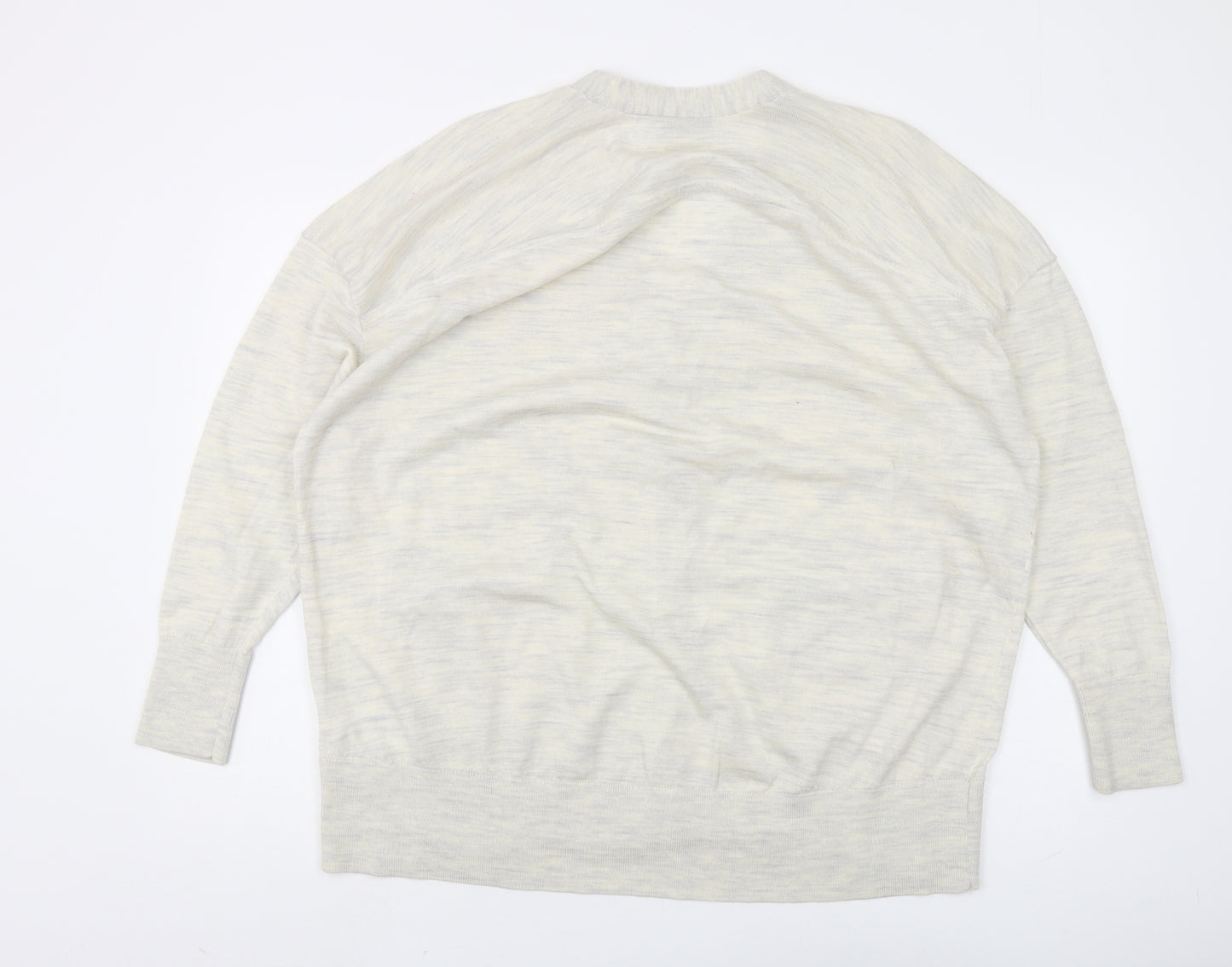 COS Women's Ivory Cardigan Long Sleeve Wool Knit S