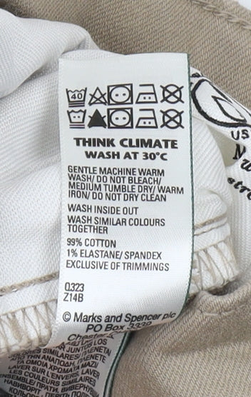 Marks and Spencer Men's Beige Straight Jeans M