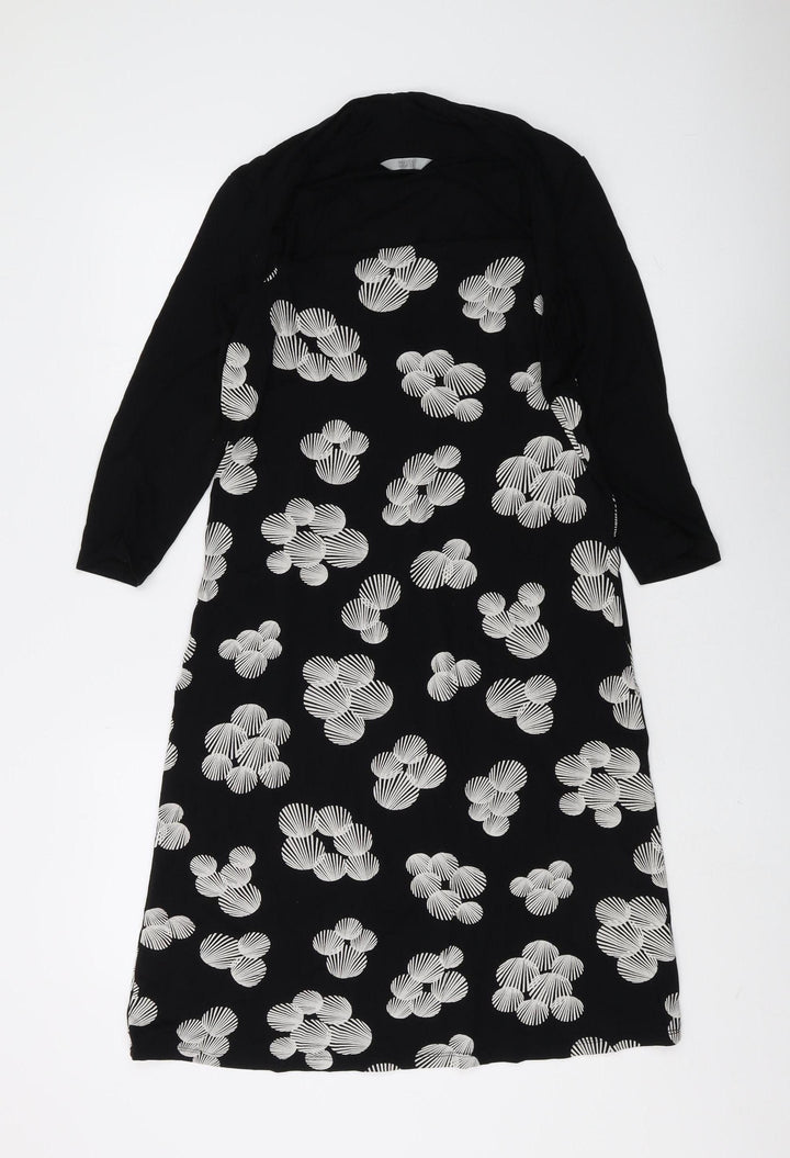 Marks and Spencer Women's Black Shift Dress Size 14