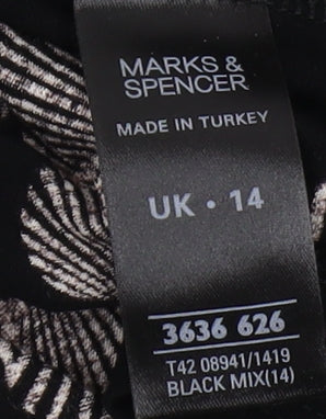Marks and Spencer Women's Black Shift Dress Size 14