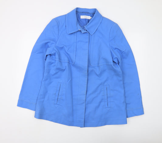 John Lewis Women's Blue Cotton Jacket Size 14