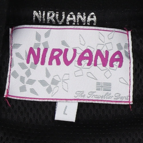 Nirvana Women's Black Waistcoat L Full Zip Polyester