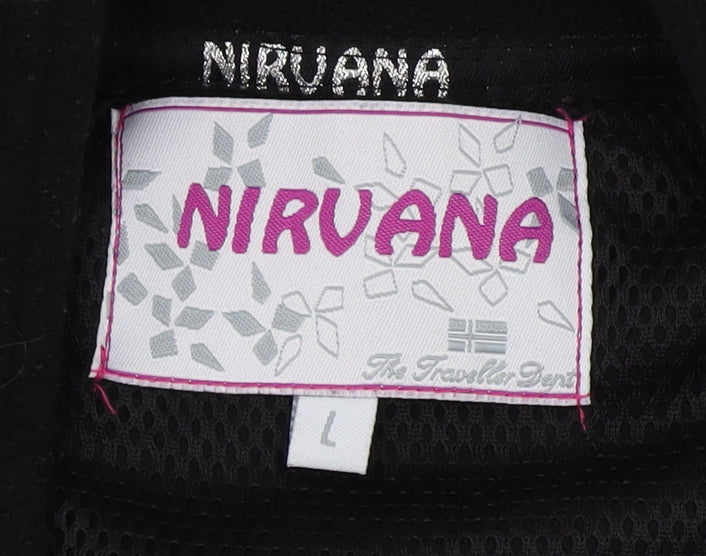 Nirvana Women's Black Waistcoat L Full Zip Polyester