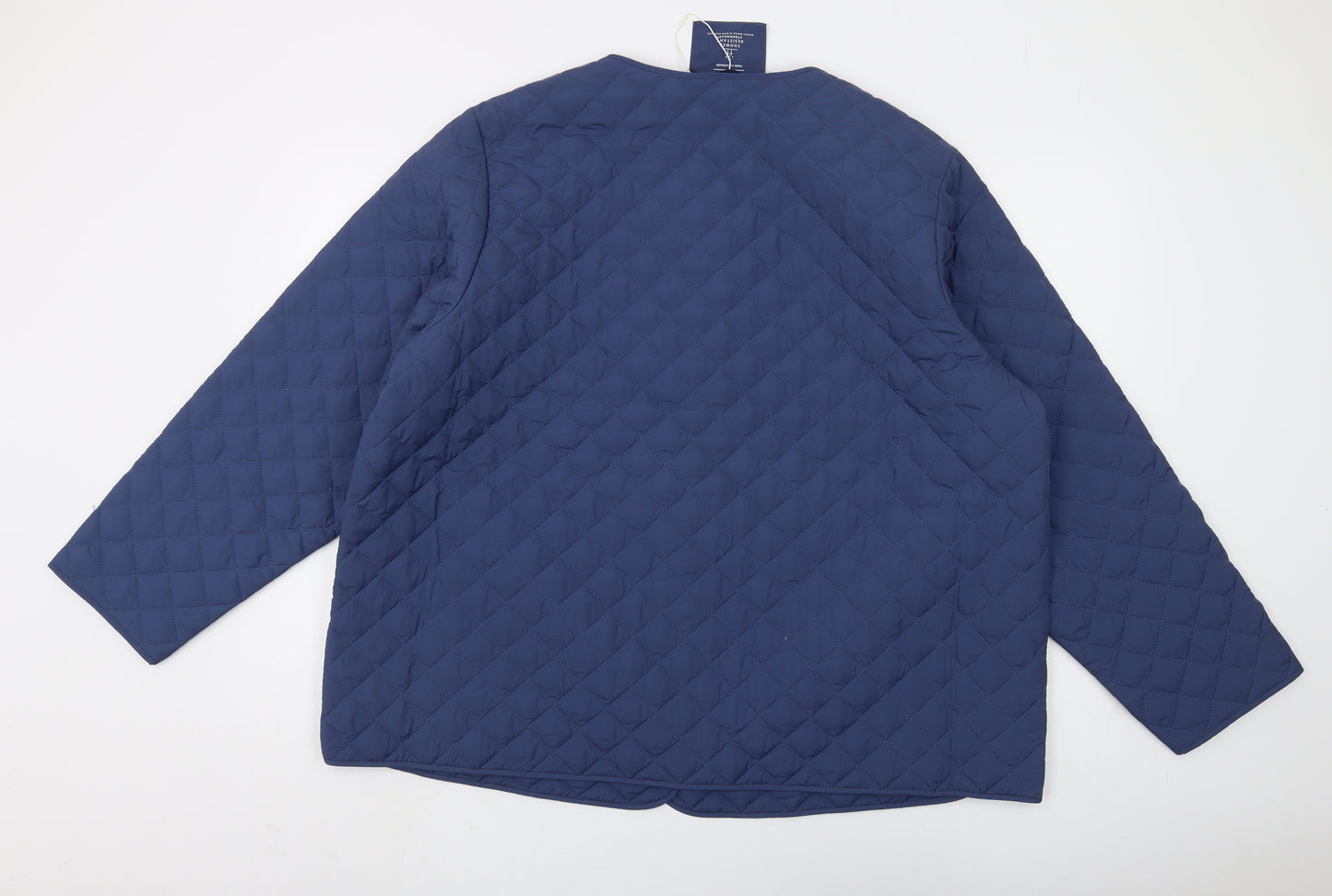 Marks and Spencer Women's Blue Quilted Jacket Size 22