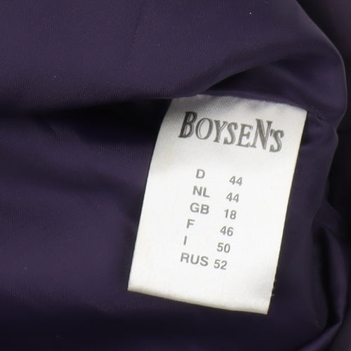 Boysens Women's Purple Puffer Jacket Size 18