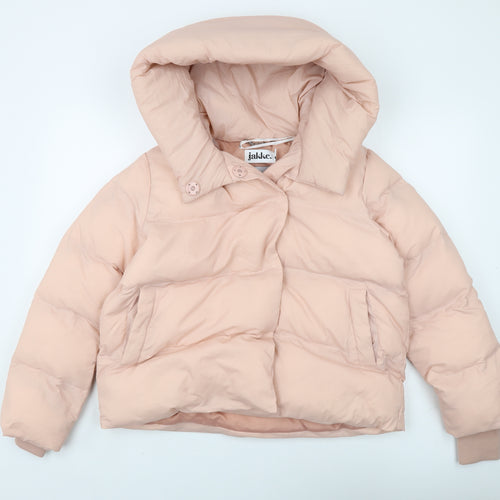 Jakke Women's Pink Puffer Jacket Size 8 Hooded Winter