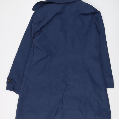 Amber Women's Blue Mid-Length Overcoat - Size 14