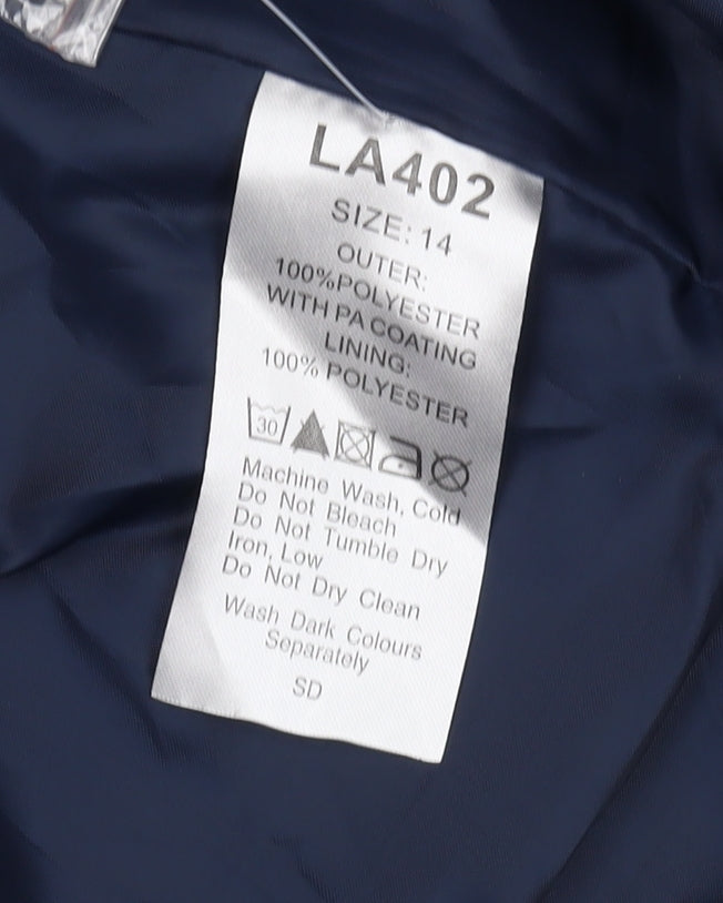 Amber Women's Blue Mid-Length Overcoat - Size 14