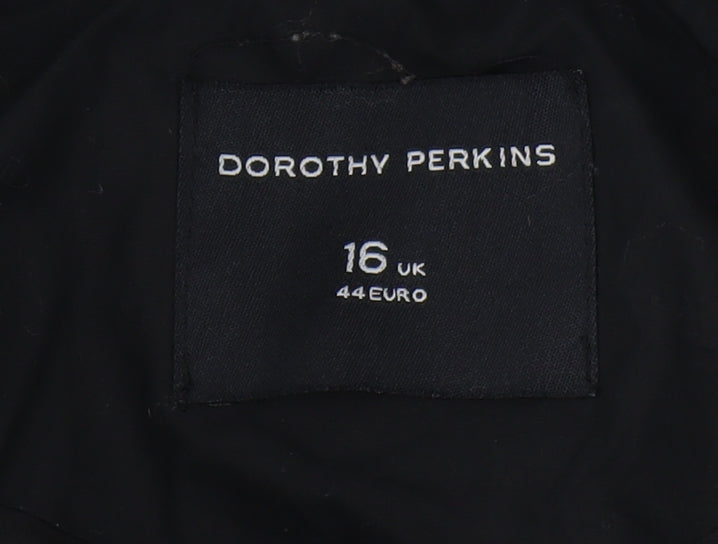 Dorothy Perkins Women's Black Anorak Jacket Size 16