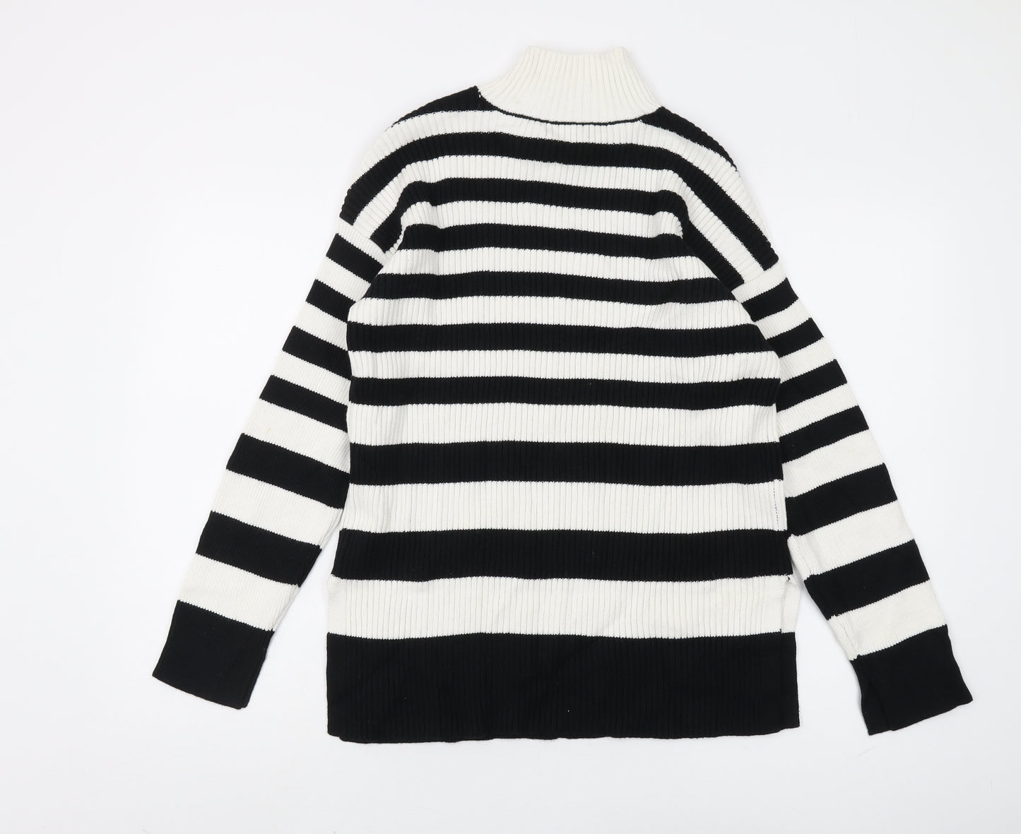 Marks and Spencer Women's Black Striped Pullover M