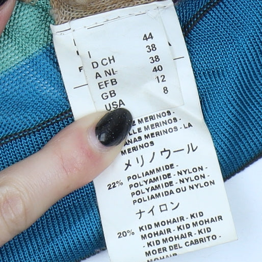 Missoni Women's Beige Multicoloured Shift Dress Size 12