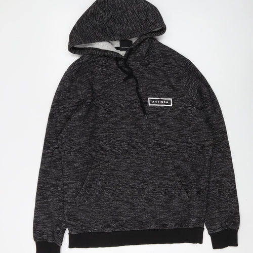 Antioch Men's Black Pullover Hoodie M Logo Accent