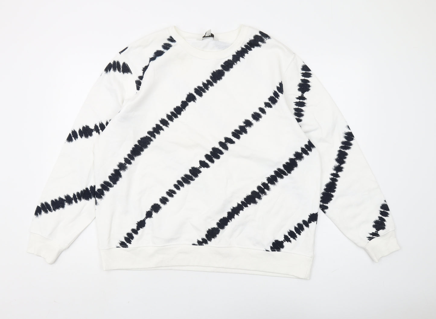 Marks and Spencer Women's White Tie-Dye Sweatshirt L