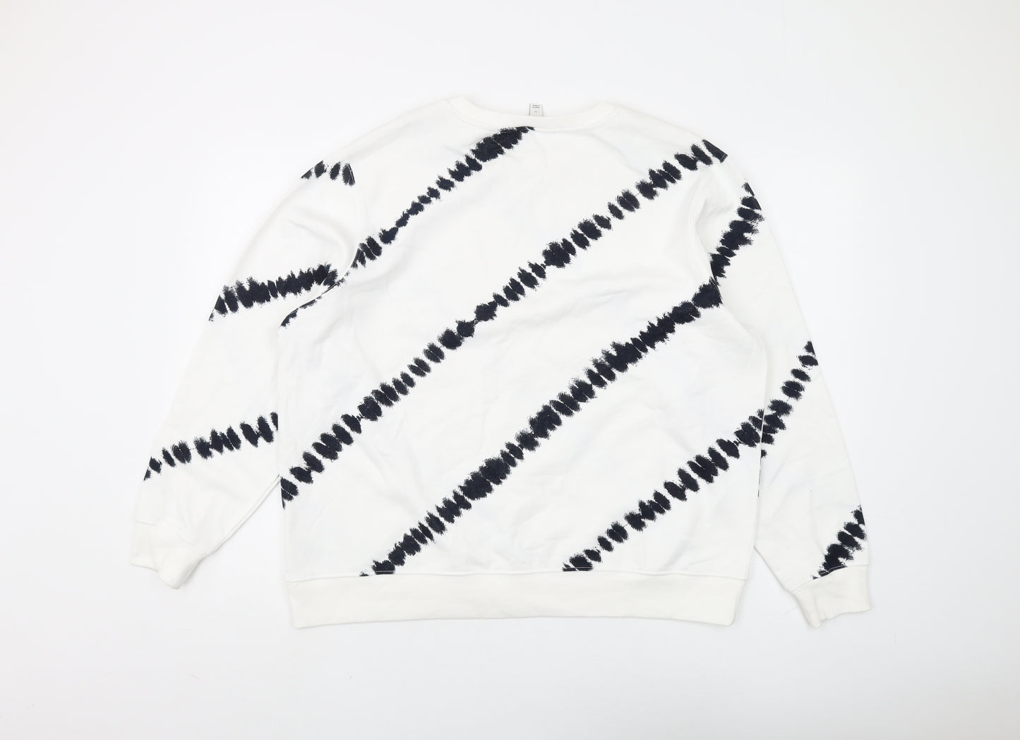 Marks and Spencer Women's White Tie-Dye Sweatshirt L