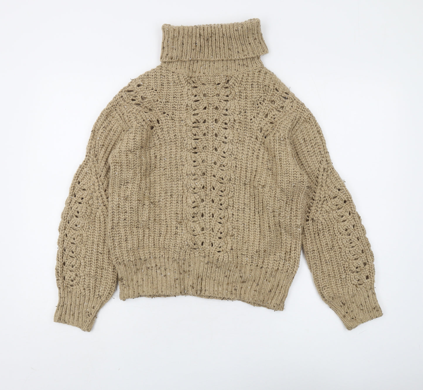 Marks and Spencer Women's Beige Knit Pullover Jumper S