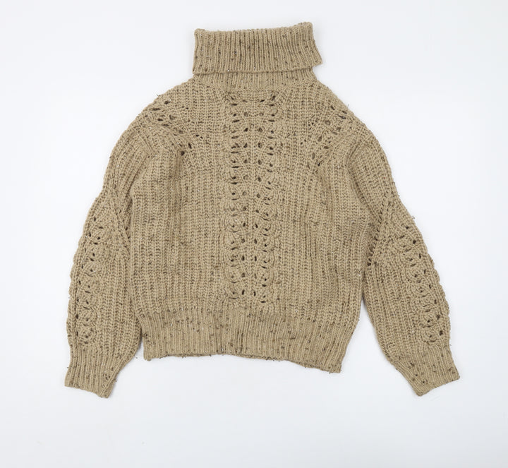Marks and Spencer Women's Beige Knit Pullover Jumper S