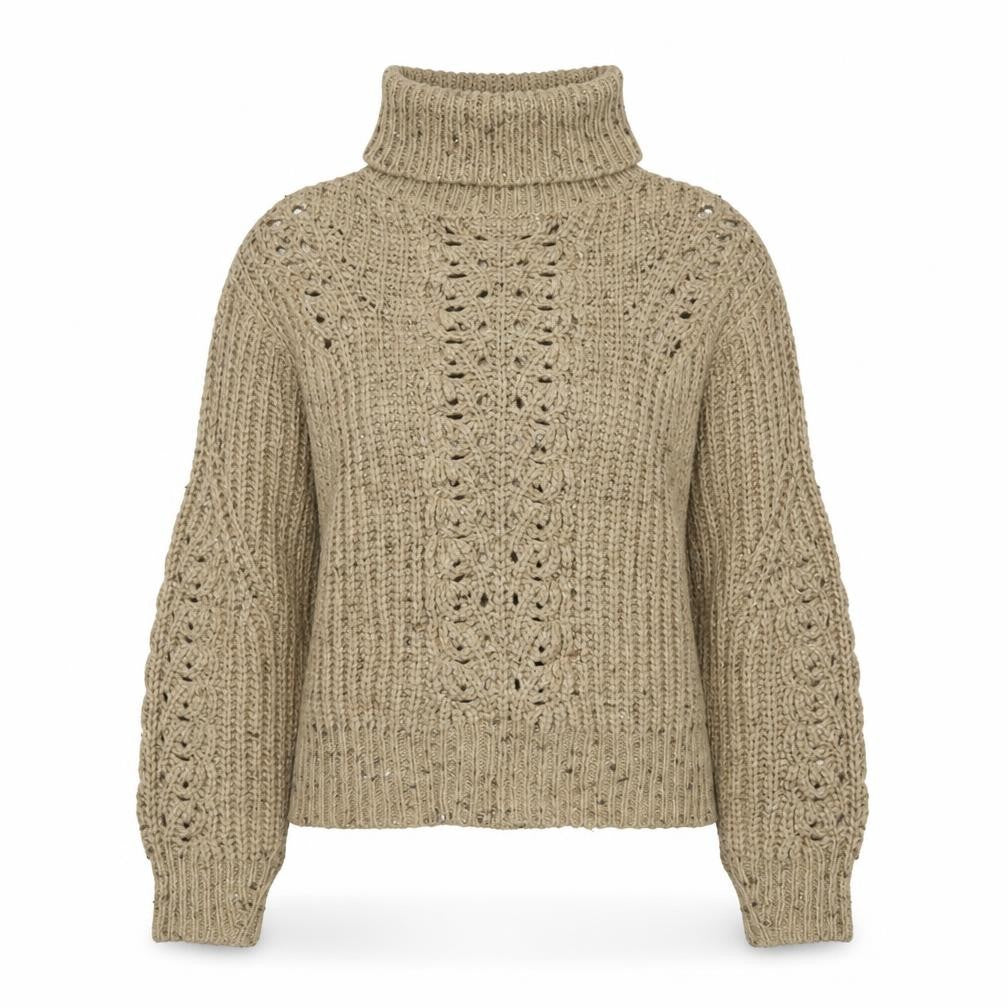 Front view of Marks & Spencer Women's Beige Knit jumper S