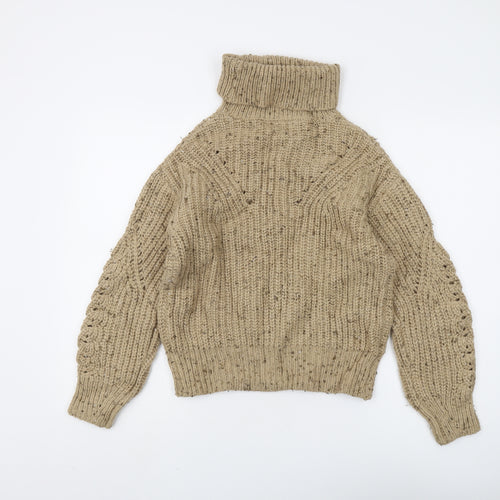 Marks and Spencer Women's Beige Knit Pullover Jumper S